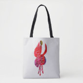 Fuchsia abstracte waterverf floraal tote bag (Voorkant)