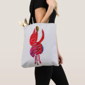 Fuchsia abstracte waterverf floraal tote bag (Dichtbij)