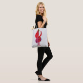 Fuchsia abstracte waterverf floraal tote bag (Op model)