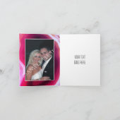 Fuchsia agaat slice geode bruiloft Dank u foto Bedankkaart (Binnen)