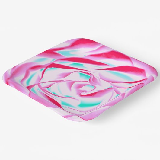 Fuchsia and Aqua Paper Bord (Gebogen)