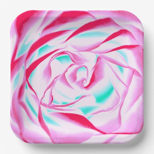 Fuchsia and Aqua Paper Bord (Voorkant)