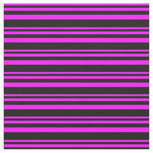 Fuchsia and Black Colored Lined Pattern Stof (Close Up)