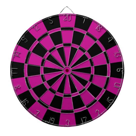 Fuchsia and Black Dartbord (Voorkant)