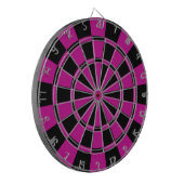 Fuchsia and Black Dartbord (Voorkant Links)
