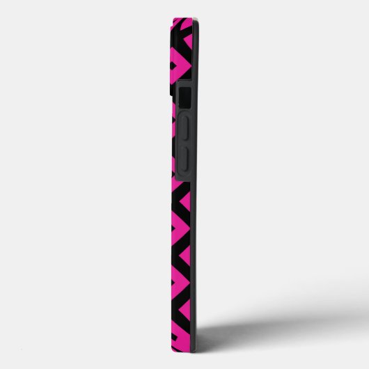 Fuchsia and black diamond Patroon Hoesje-Mate iPho Case-Mate iPhone Case (Achterkant / Links)