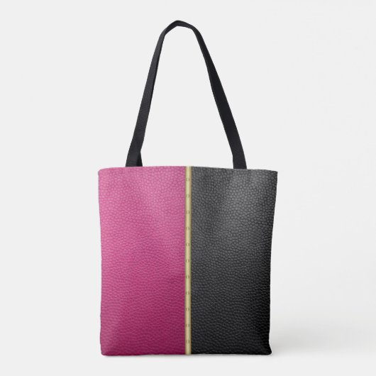 Fuchsia and Black met Gold Tote Bag (Achterkant)