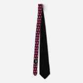 Fuchsia and Black Monogram kerstboom Stropdas (Achterkant)