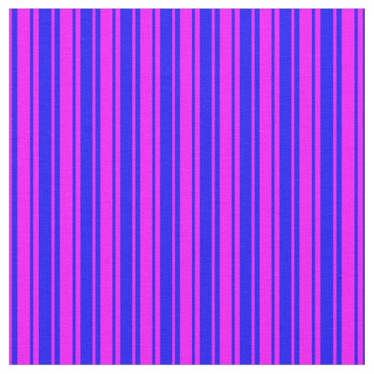 Fuchsia and Blue Colored Striped Pattern Stof (Close Up)