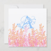 Fuchsia and Coral Bright Aqua Blue Save the Date (Achterkant)