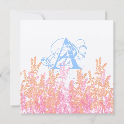 Fuchsia and Coral Bright Aqua Blue Save the Date (Achterkant)