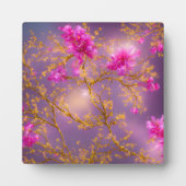 Fuchsia and Gold Florals Fotoplaat (Voorkant)