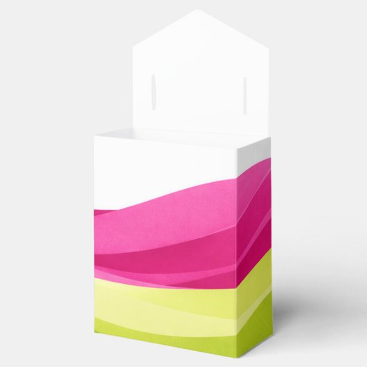 Fuchsia and Lime Green Favor Boxes Bedankdoosjes (Geopend)