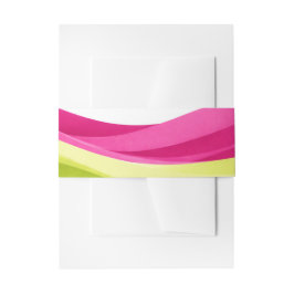 Fuchsia and Lime Green Modern Wedding Uitnodigingen Wikkel