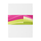 Fuchsia and Lime Green Modern Wedding  Uitnodigingen Wikkel (Achterkant Voorbeeld)