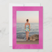 Fuchsia and Paarse Shabby Celebration of Life Kaart (Achterkant)