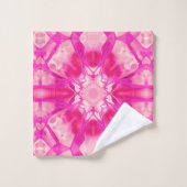 Fuchsia and Pastel Pink Tie Dye Pattern Bad Handdoek (Wasdoekje)
