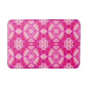 Fuchsia and Pastel Pink Tie Dye Pattern Badmat