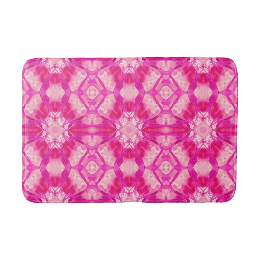 Fuchsia and Pastel Pink Tie Dye Pattern Badmat (Voorkant)
