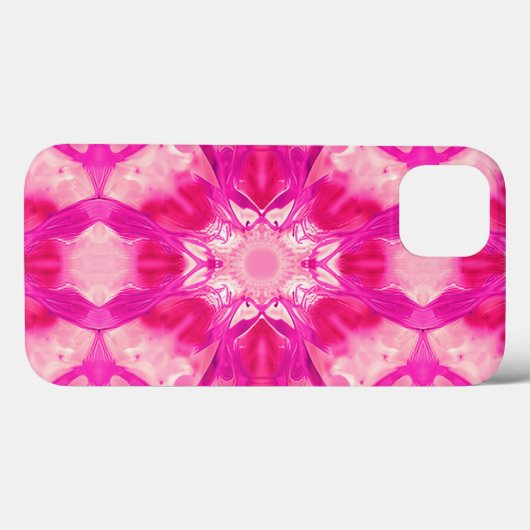 Fuchsia and Pastel Pink Tie Dye Pattern Case-Mate iPhone Case (Achterkant (horizontaal))
