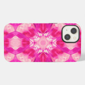 Fuchsia and Pastel Pink Tie Dye Pattern iPhone Hoesje (Achterkant horizontaal)
