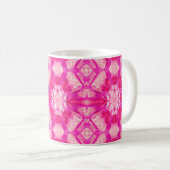 Fuchsia and Pastel Pink Tie Dye Pattern Koffiemok (Voorkant rechts)