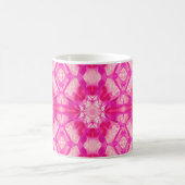 Fuchsia and Pastel Pink Tie Dye Pattern Koffiemok (Center)