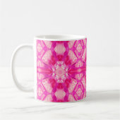 Fuchsia and Pastel Pink Tie Dye Pattern Koffiemok (Links)