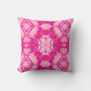 Fuchsia and Pastel Pink Tie Dye Pattern Kussen