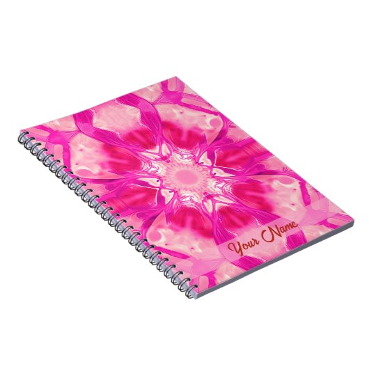Fuchsia and Pastel Pink Tie Dye Pattern Notitieboek (Rechterzijde)