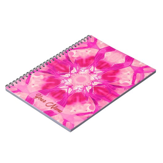 Fuchsia and Pastel Pink Tie Dye Pattern Notitieboek (Linkerzijde)