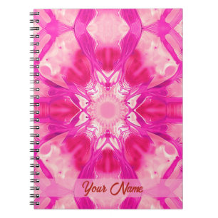 Fuchsia and Pastel Pink Tie Dye Pattern Notitieboek