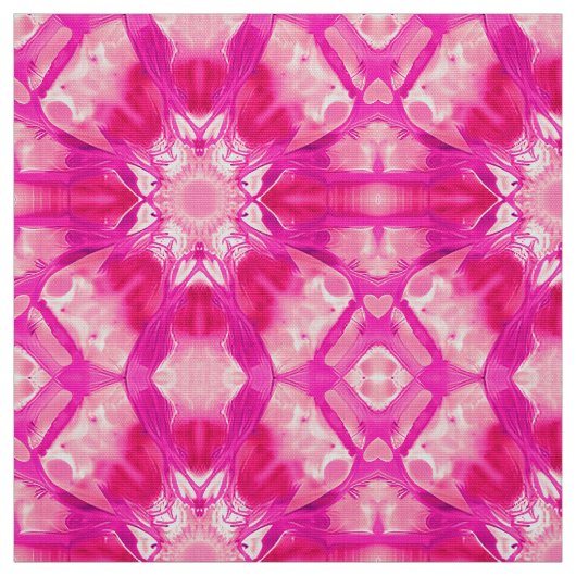 Fuchsia and Pastel Pink Tie Dye Pattern Stof (Swatch)