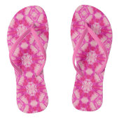 Fuchsia and Pastel Pink Tie Dye Pattern Teenslippers (Voetbed)
