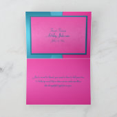 Fuchsia and Turquoise Floral Hartelijk dank Bedankkaart (Binnen)