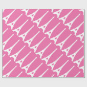 Fuchsia and White Paris wrapping Paper Cadeaupapier (Vlak)