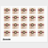 Fuchsia Antiek Save the Date Stickers (Vel)