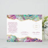 Fuchsia aquamarijn opaal design brochure (Staand voorkant)