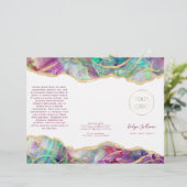 Fuchsia aquamarijn opaal design brochure (Staand voorkant)