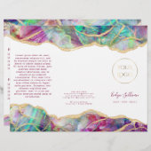 Fuchsia aquamarijn opaal design brochure (Voorkant / Achterkant)