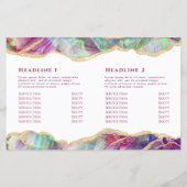 Fuchsia aquamarijn opaal ontwerp bifold brochure (Achterkant)