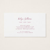 Fuchsia aquamarijn opaal ontwerp loyalty card visitekaartje (Achterkant)