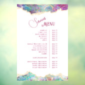 Fuchsia Aquamarine Opal Design Diensten Menu Raamsticker (Vel 3)