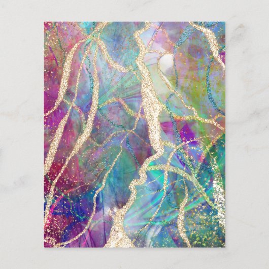 Fuchsia Aquamarine Opal Design Flyer (Achterkant)