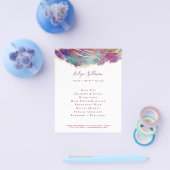Fuchsia Aquamarine Opal Design Flyer (Enkel)