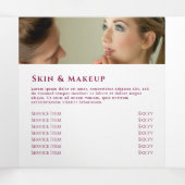 Fuchsia Aquamarine Opal Design Trifold Brochure Drieluik Kaart (Binnenkant midden)