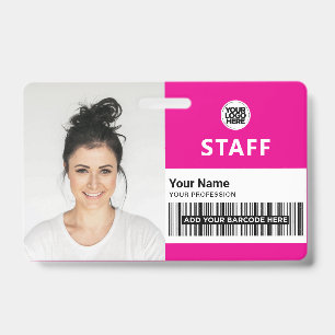 Fuchsia Bedrijfsfoto ID Personeels ID Badge