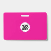 Fuchsia Bedrijfsfoto ID Personeels ID Badge (Achterkant)