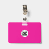 Fuchsia Bedrijfsfoto ID Personeels ID Badge (Achterkant met clip)