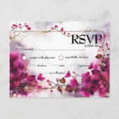 Fuchsia Betovering: Waterverf Briefkaart (Voorkant)